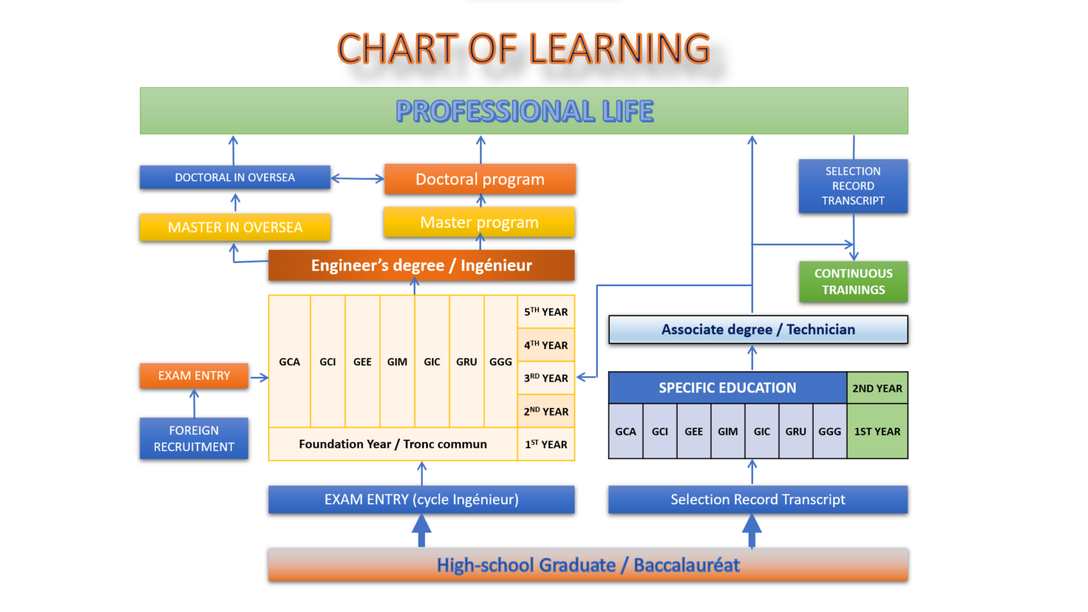 Chart of Learning & Skill – សាលាតិចណូ