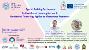 Special Training Sessions on Problem-Based Learning Method and Membranes Technology Applied to Wastewater Treatment