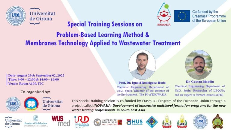 Special Training Sessions on Problem-Based Learning Method and Membranes Technology Applied to Wastewater Treatment