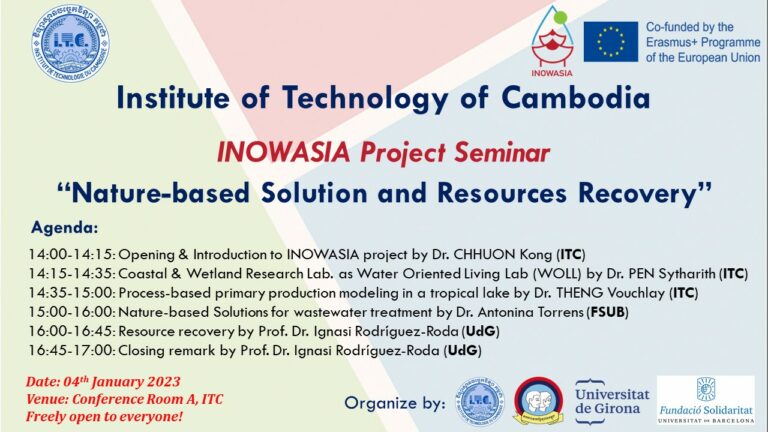 INOWASIA Project Seminar: “Nature-based Solution and Resources Recovery”