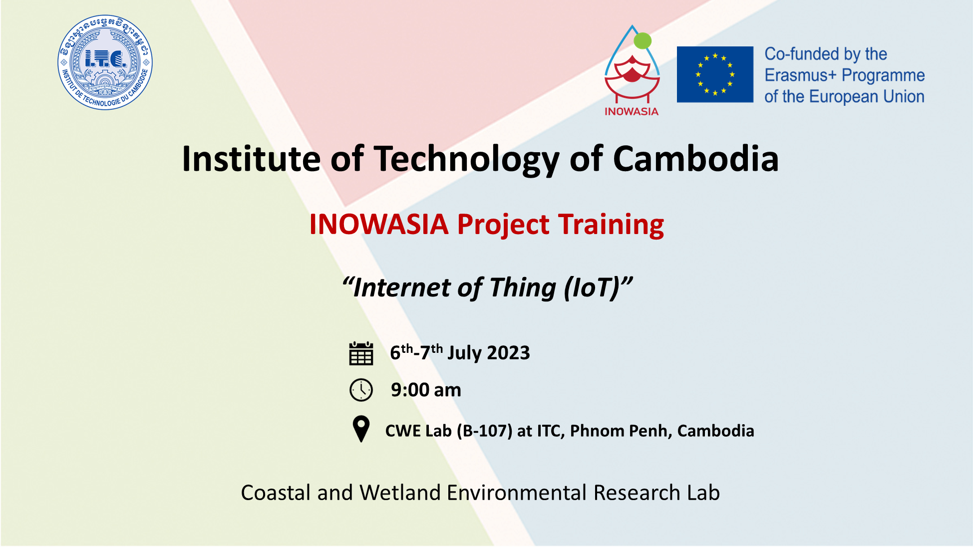 INOWASIA Project Training on “INTERNET OF THINGS”
